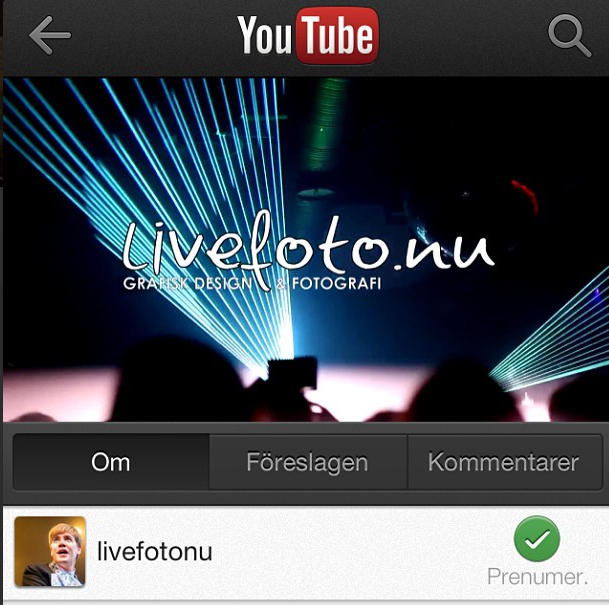 livefoto.nu på Youtube